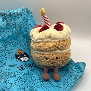 Jellycat Cream and Brown Cake Plush Toy